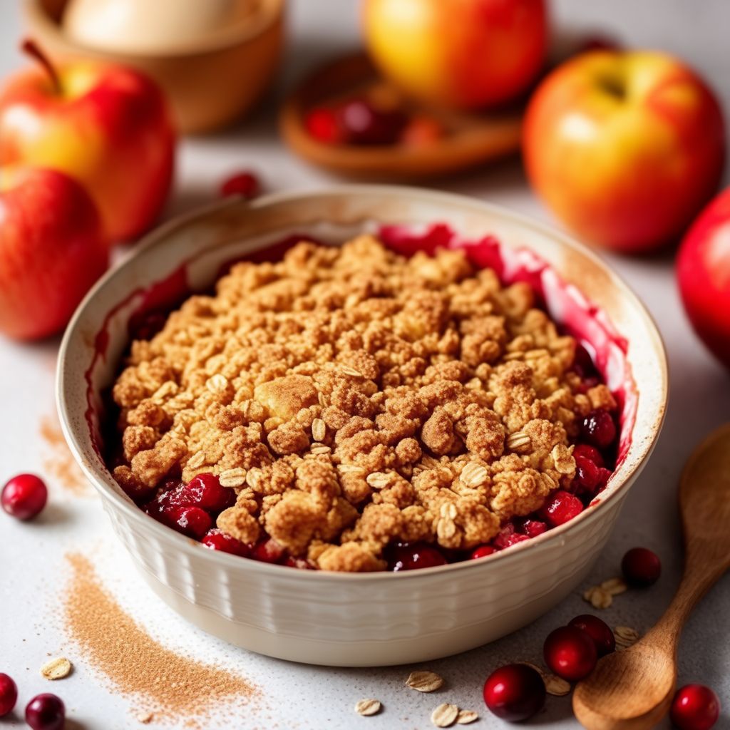 Apfel-Cranberry-Hafer-Crumble
