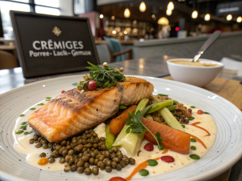 Cremiges Porree-Lachs‑Gemüse