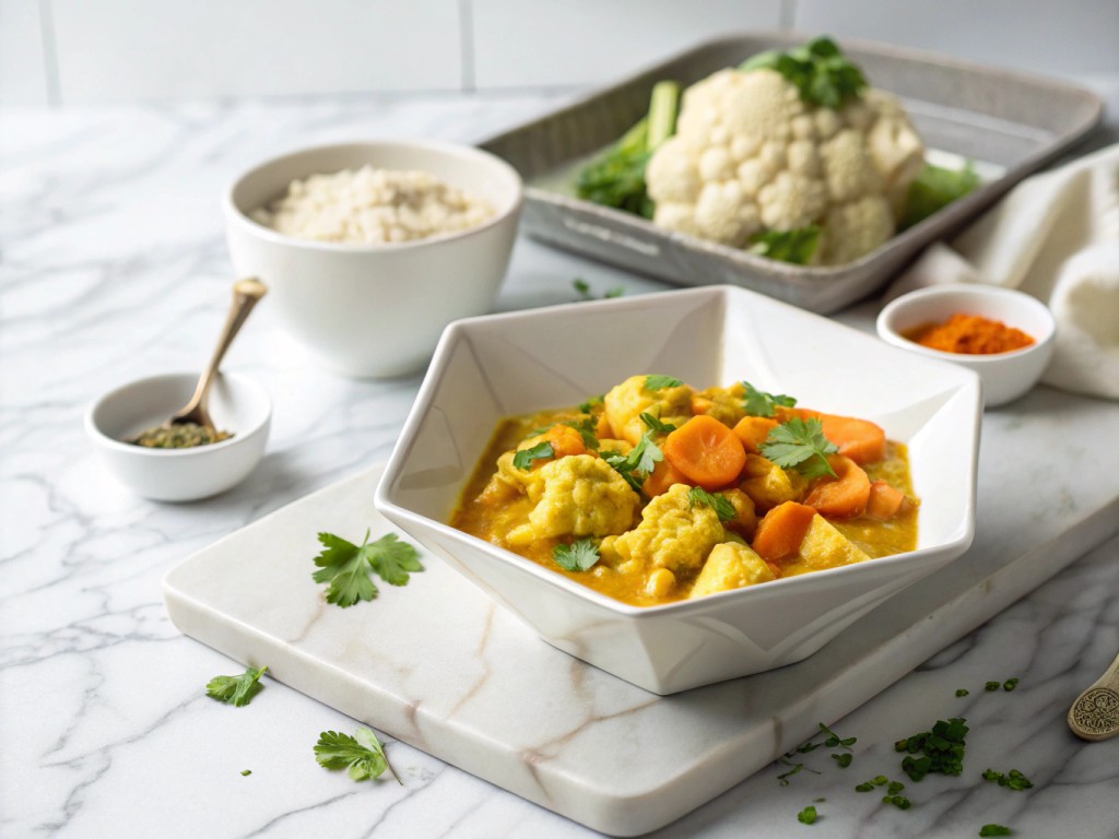Gelbes Karotten‑Blumenkohl‑Curry
