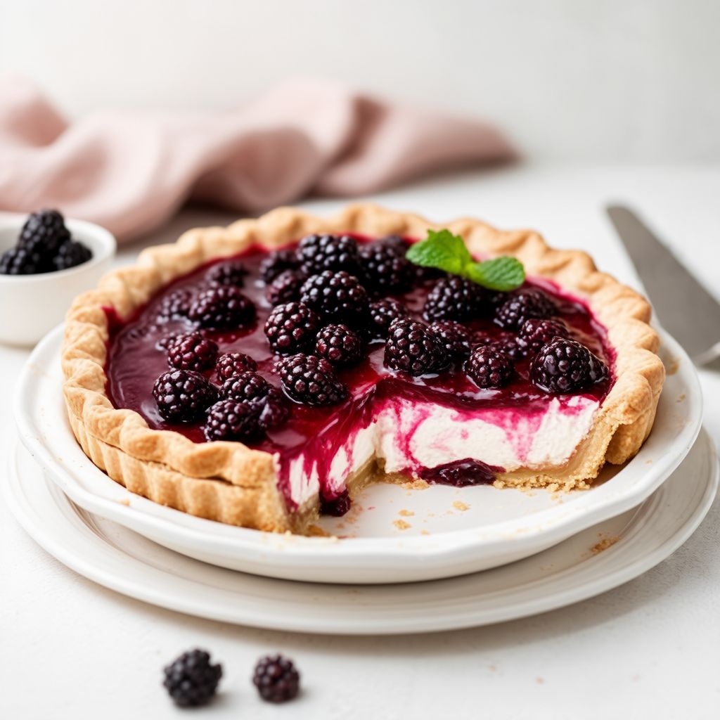 Blackberry Cream Delight Pie