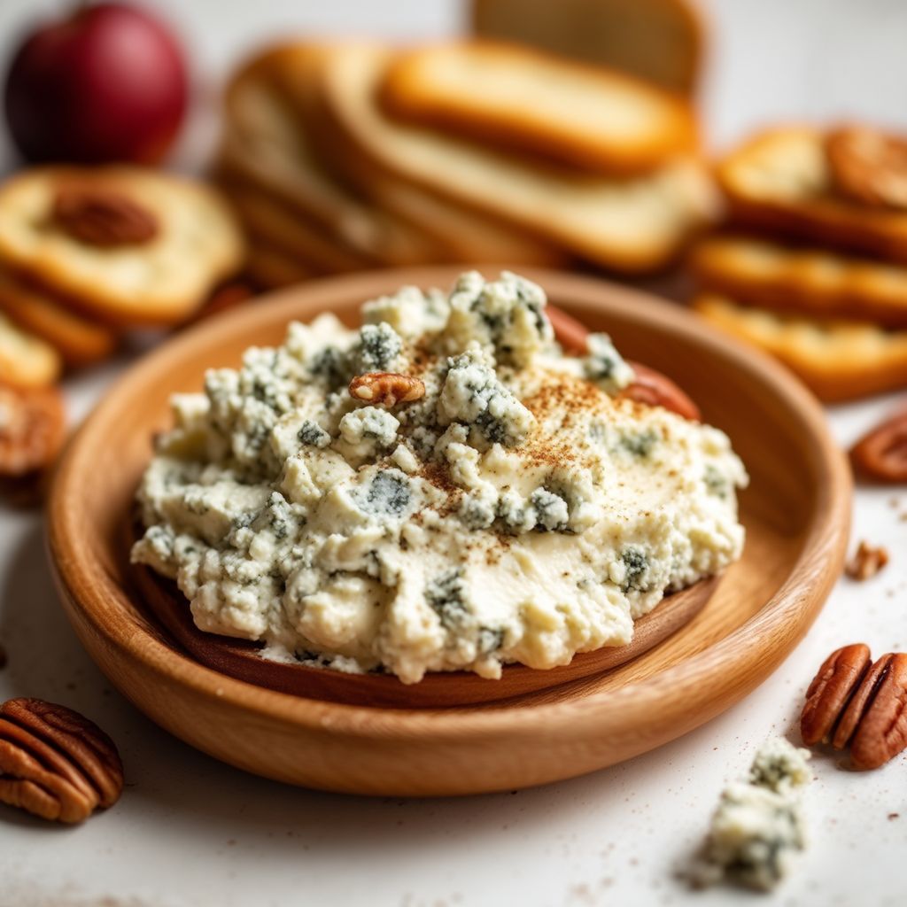 Cremiger Blauschimmelkäse-Aufstrich mit Portwein und Pekannüssen
