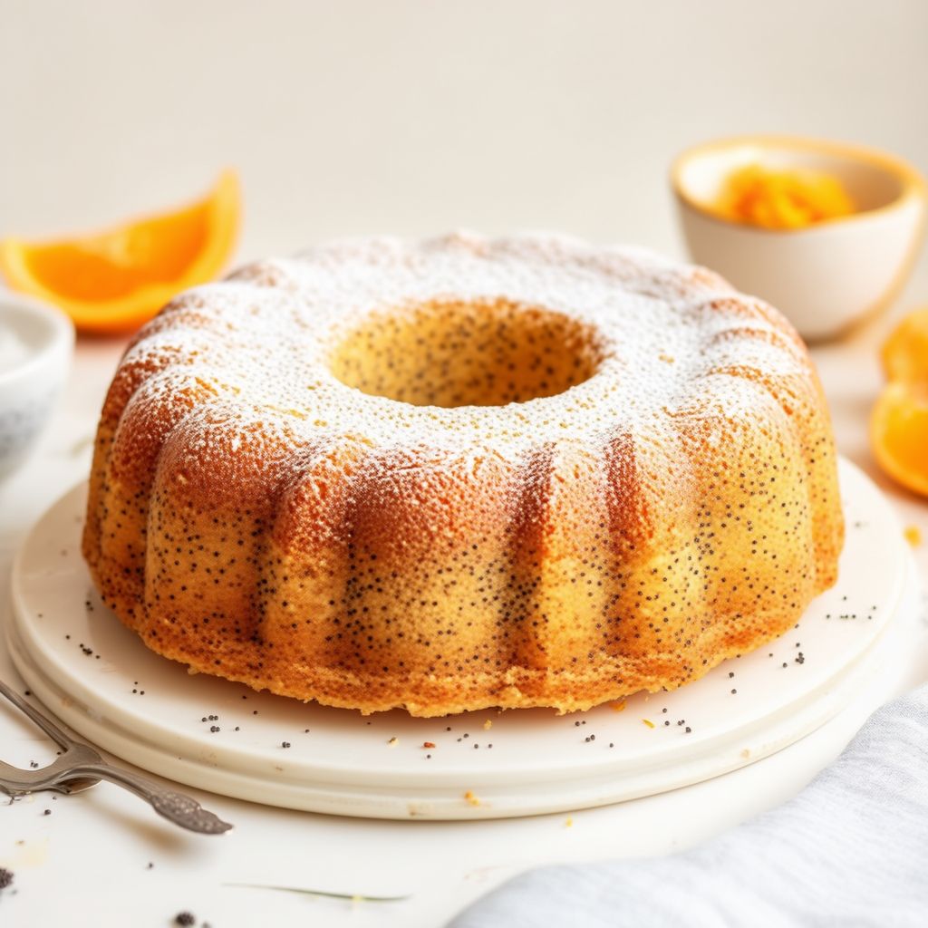 Citrus Poppy Seed Delight Cake