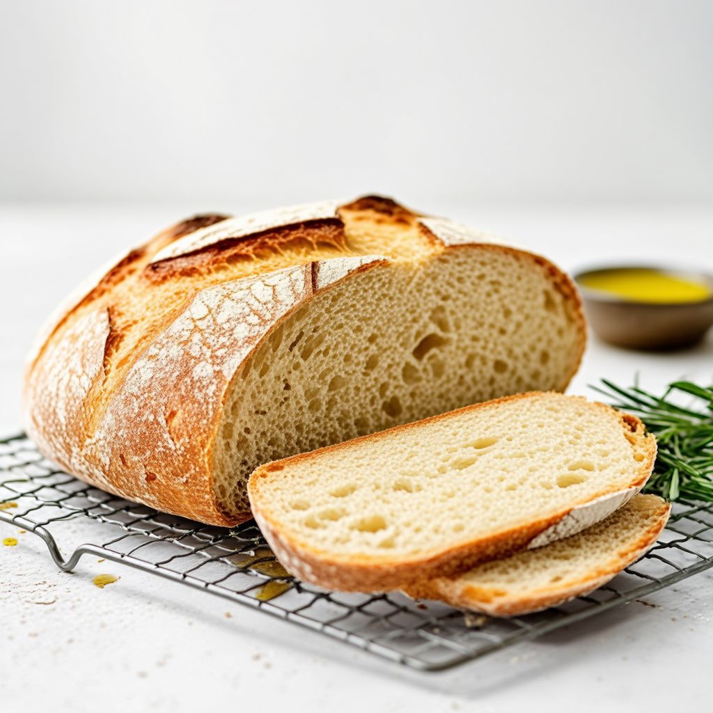 Rustikales Olivenöl-Landbrot