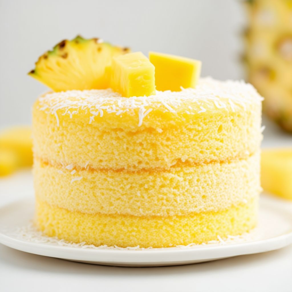 Tropical Coconut and Pineapple Delight Cake