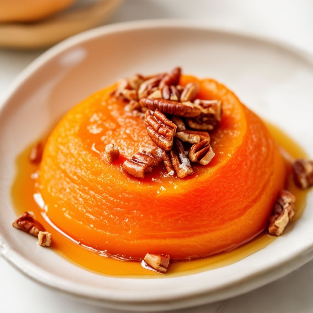 Delizia di Zucca Butternut con Topping di Noci Pecane e Sciroppo d'Acero