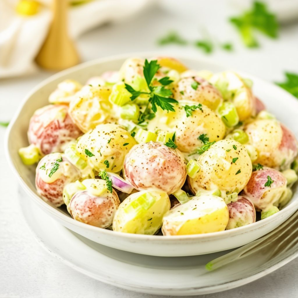 Cremiger Kräuter-Kartoffelsalat