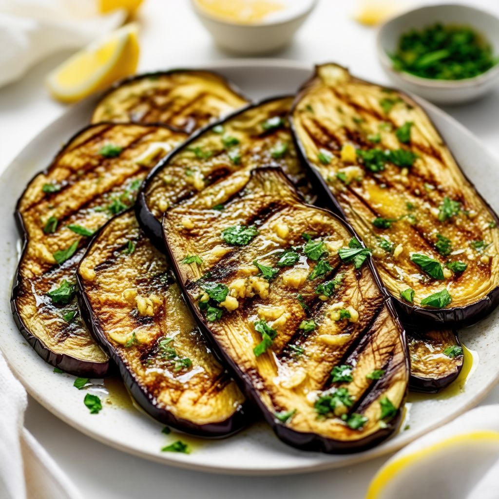 Melanzane Grigliate con Salsa di Aglio e Limone