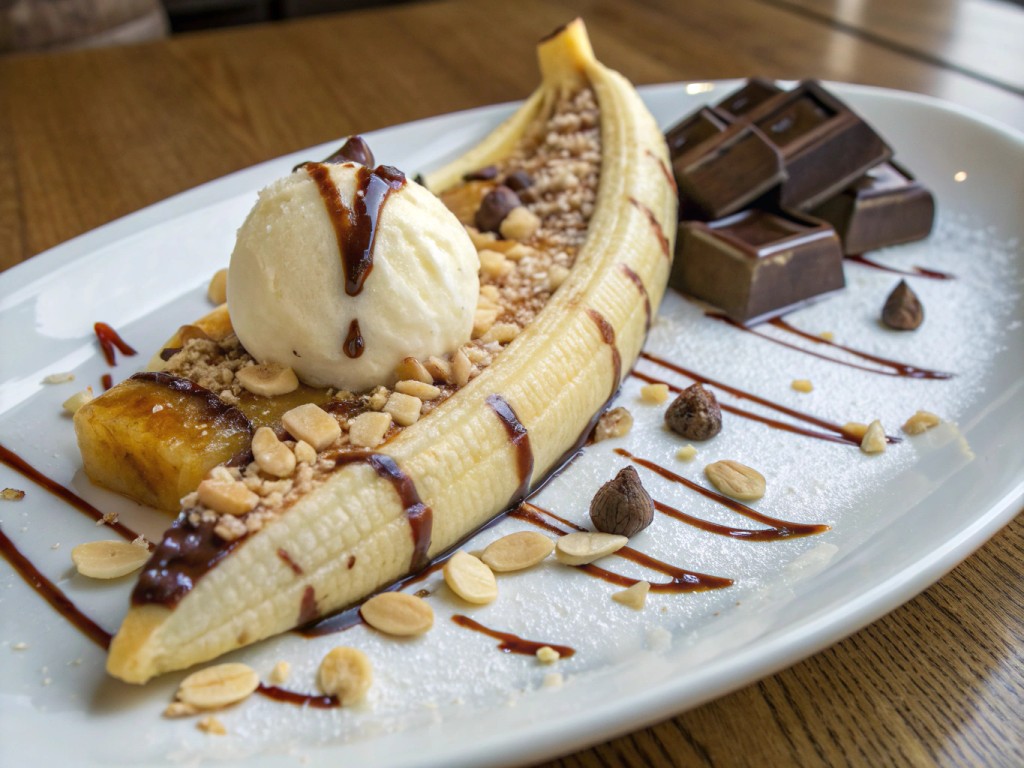 Banane mit Knusperschokolade