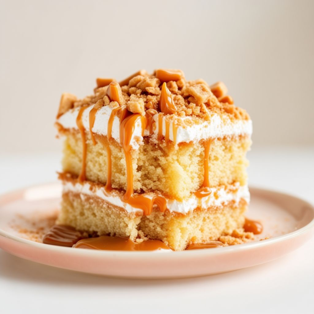 Caramel Crunch Delight Cake
