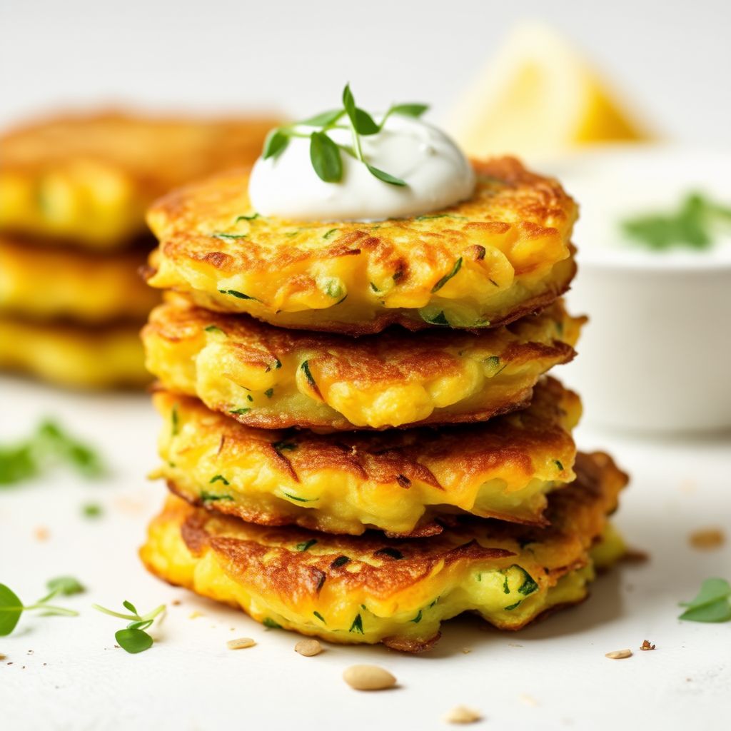 Herzhafte Zucchini-Käse-Puffer