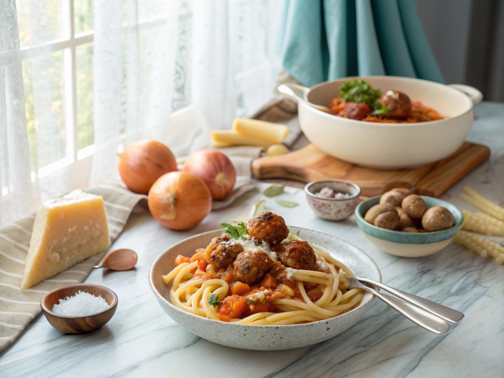Strozzapreti! Pasta mit heller Bolognese