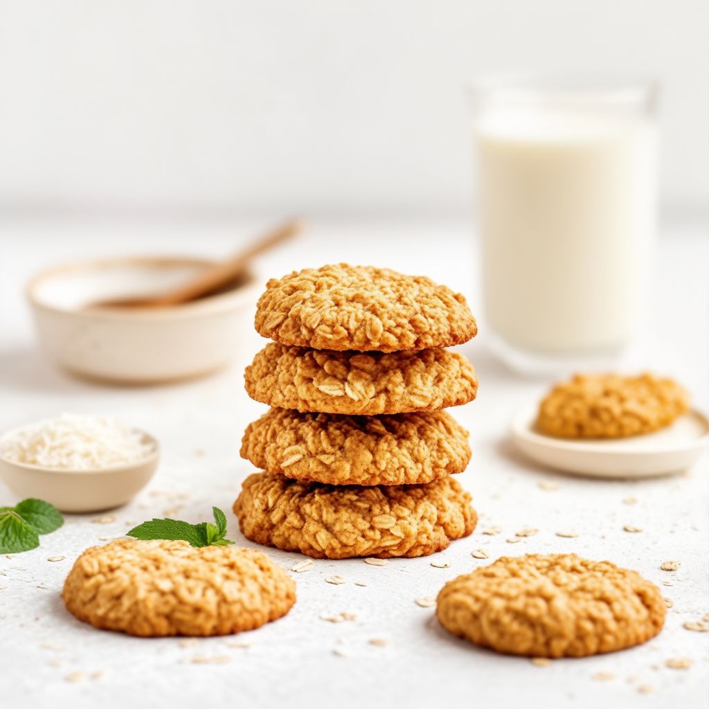 Crunchy Oatmeal Coconut Cookies