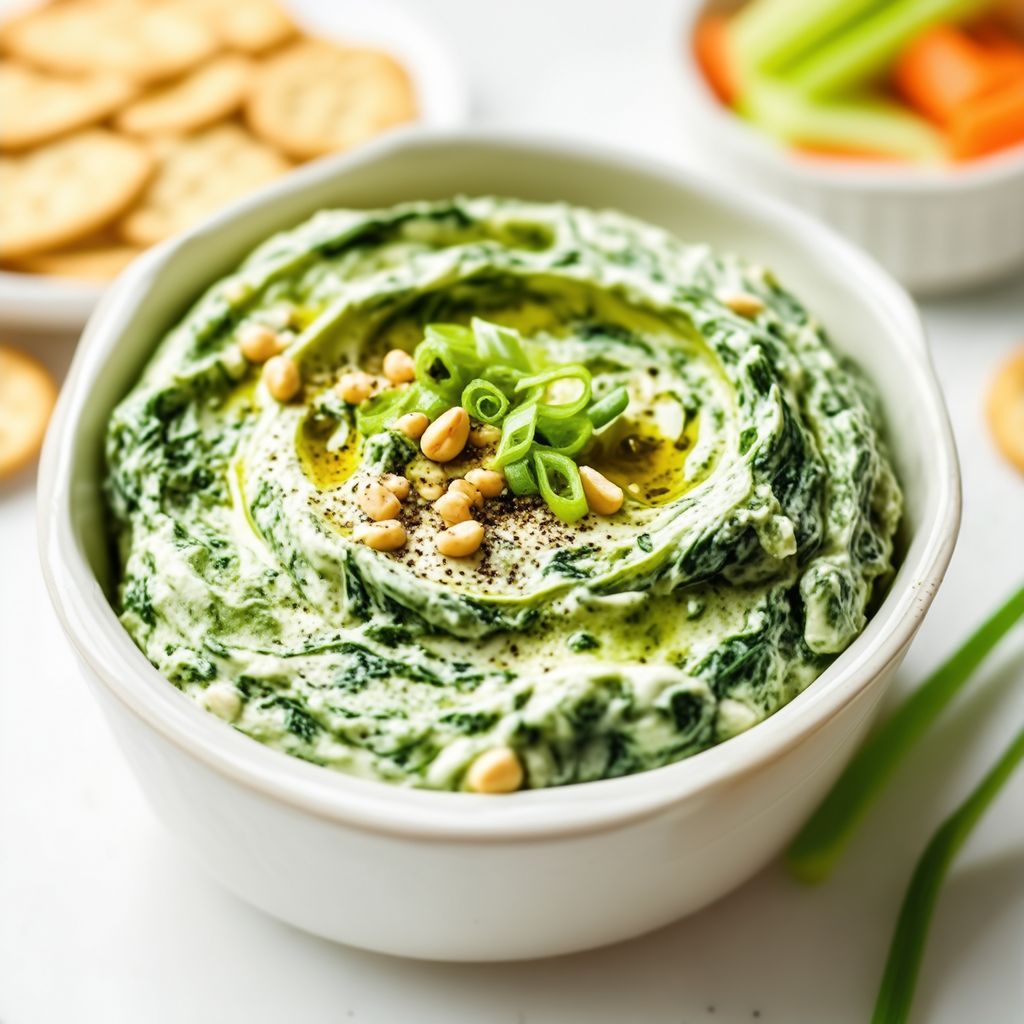 Cremiger Spinat- und knuspriger Wasserkastanien-Dip