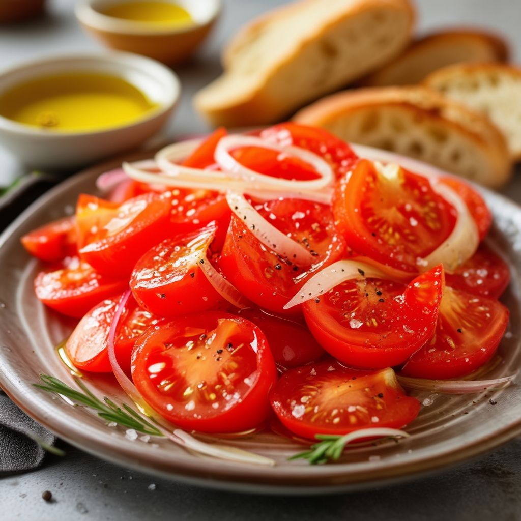 Insalata di Pomodori e Cipolle Freschi