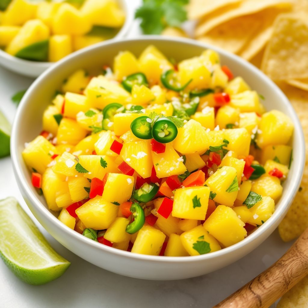 Salsa Tropical di Ananas con un Tocco Piccante
