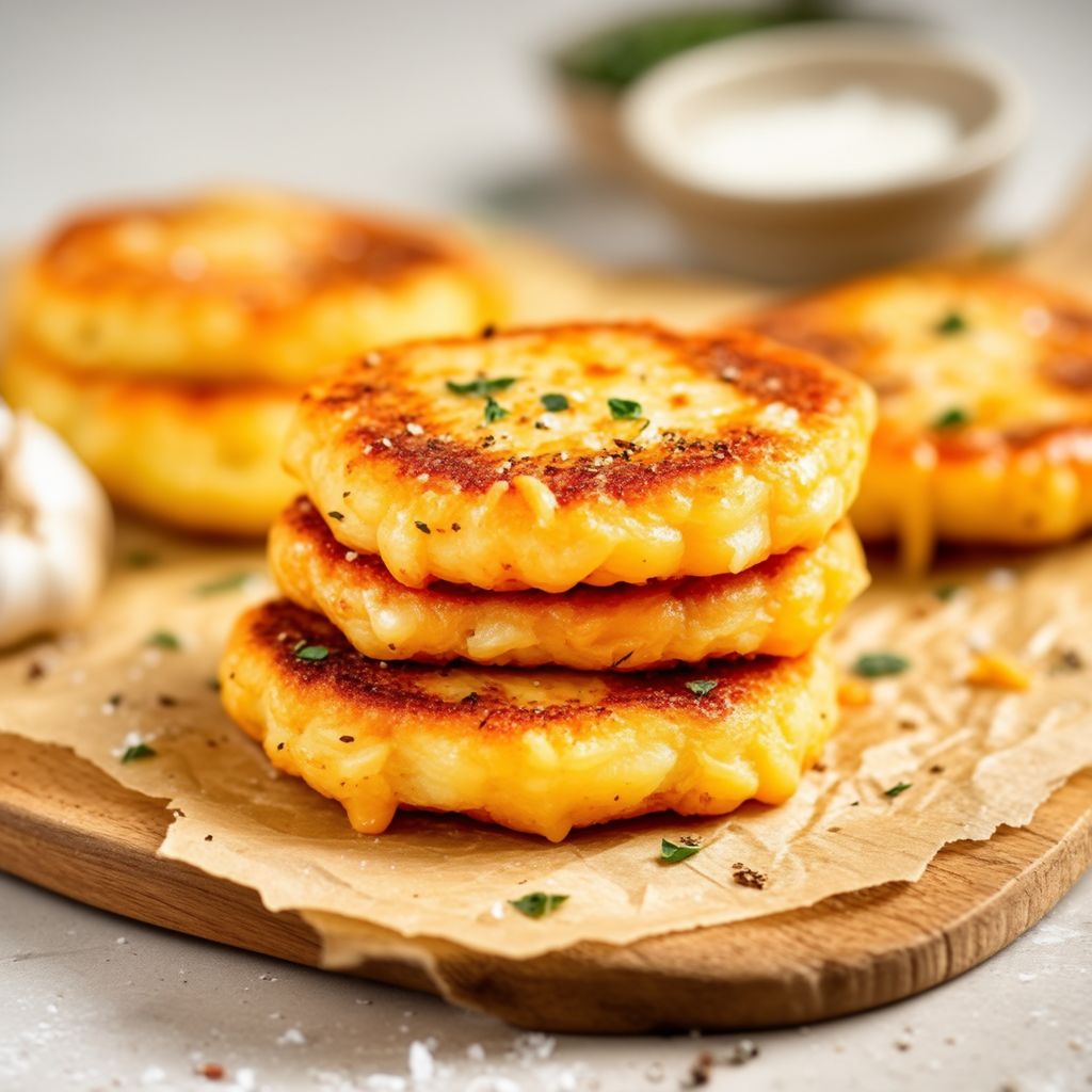 Cheesy Potato Pizza Patties