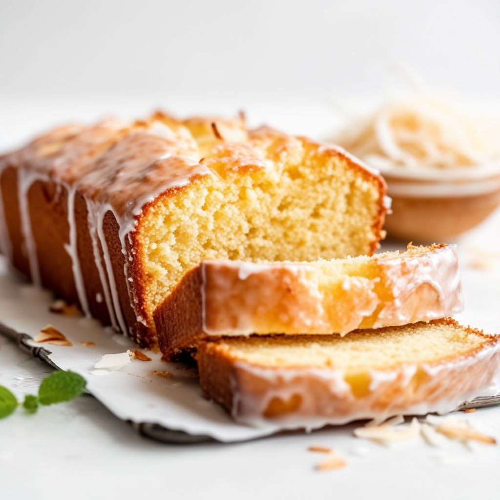 Torta al Latte di Cocco con Glassa di Cocco Tostato