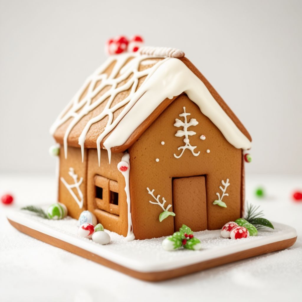 Festliche Lebkuchenhaus Glasur