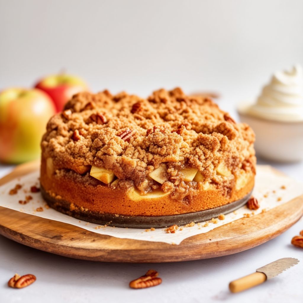 Delicious Apple Pecan Crumble Cake