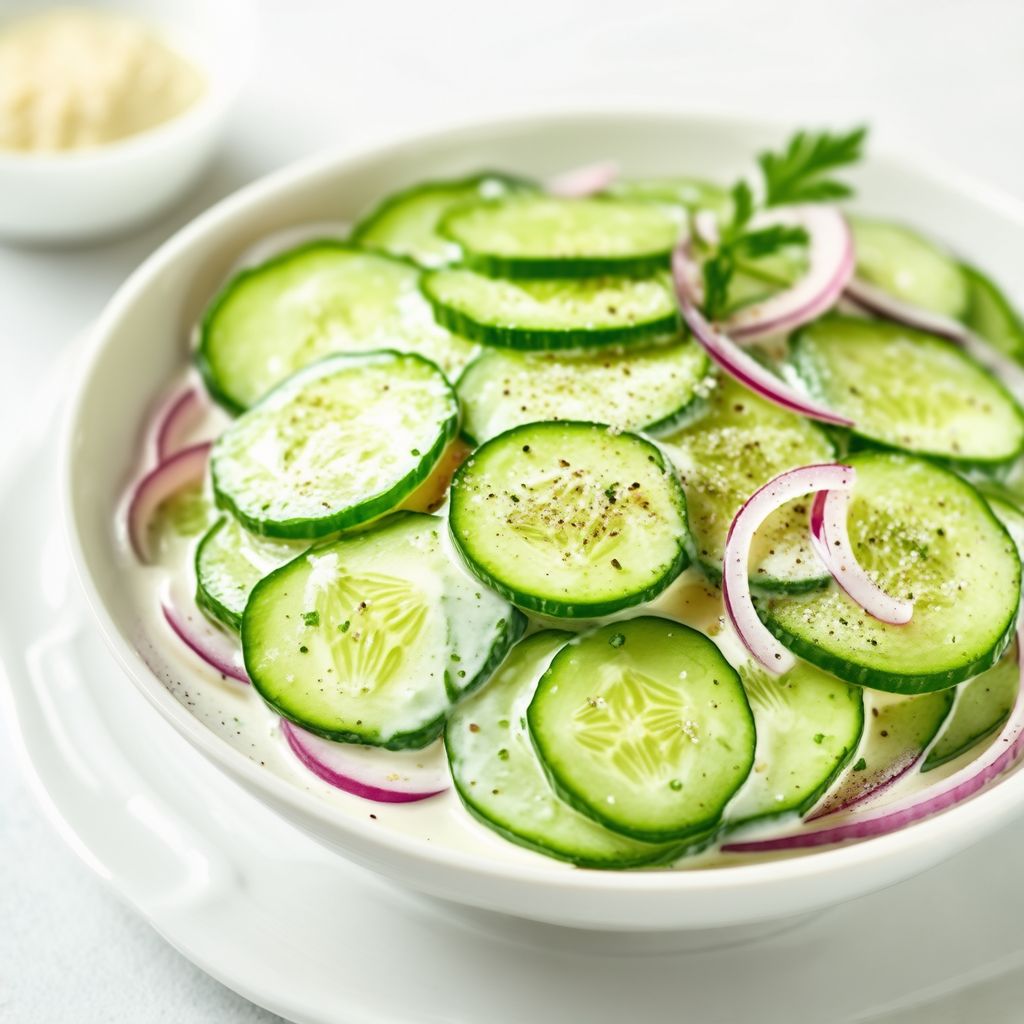 Insalata di Cetrioli Rinfrescante con Salsa Cremosa