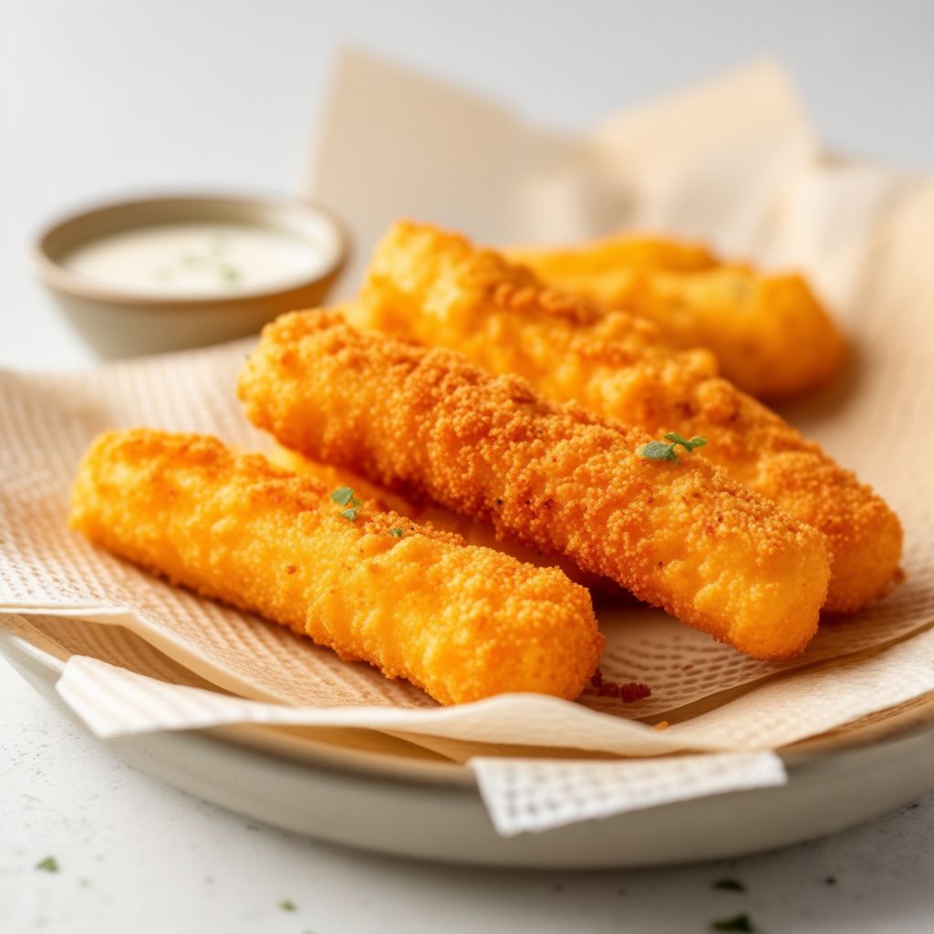 Goldene Käse-Crunch-Sticks