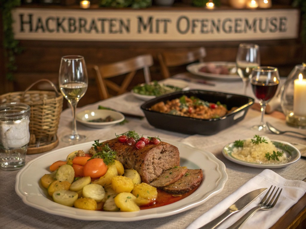 Hackbraten mit Ofengemüse