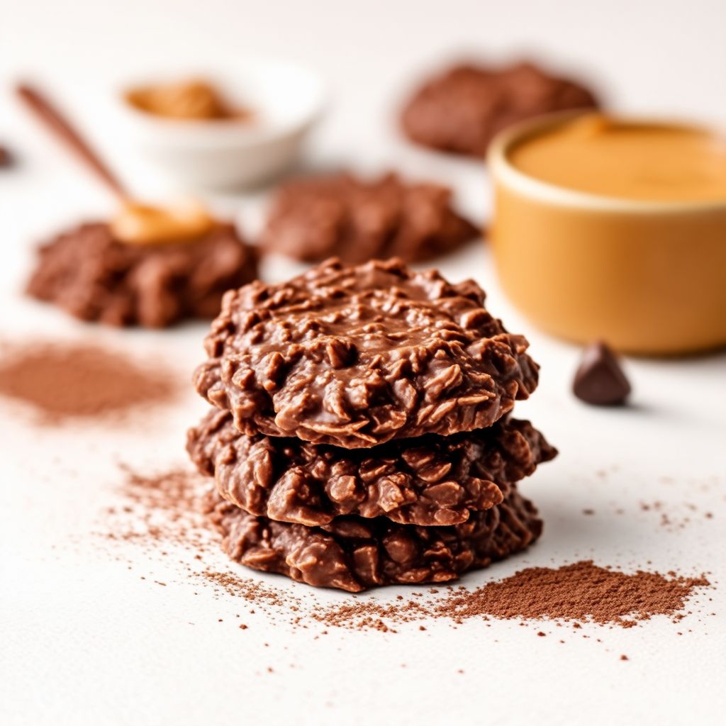 Schokoladen-Erdnussbutter No-Bake Kekse