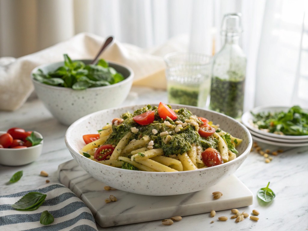 Schupfnudeln mit Haselnuss‑Petersilien‑Pesto