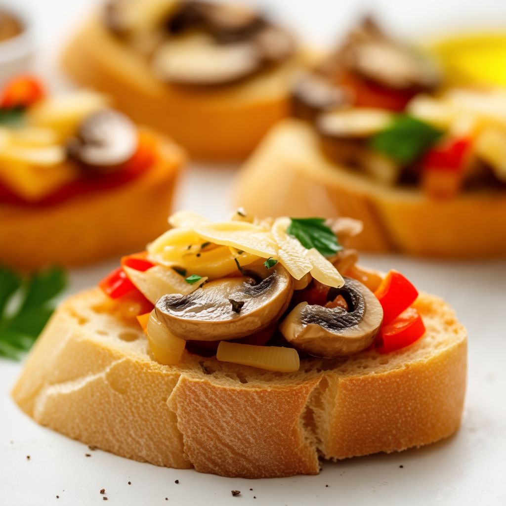 Crostini Salati con Funghi e Formaggio Svizzero