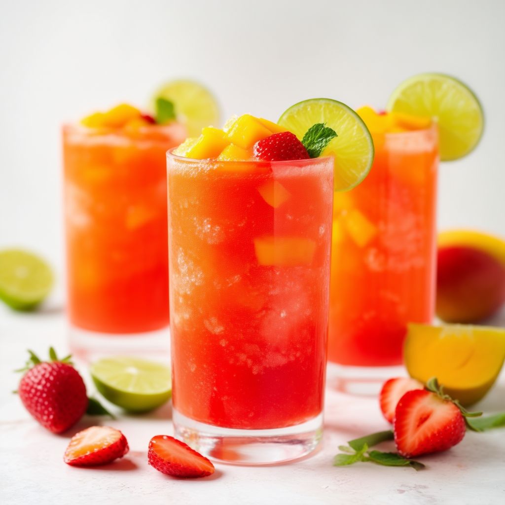 Tropischer Beeren-Mango-Cooler