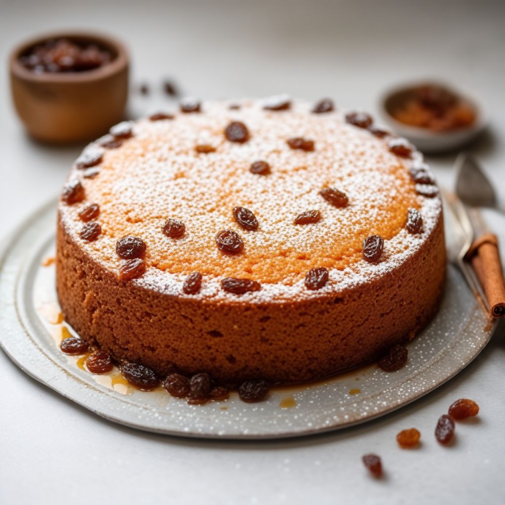 Gewürzter Tomatenkuchen mit Rosinen