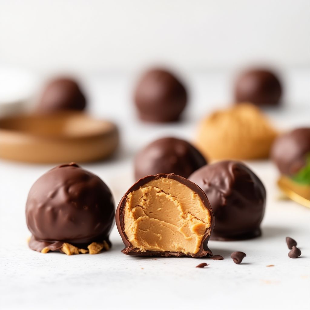Palline di Burro di Arachidi Ricoperte di Cioccolato