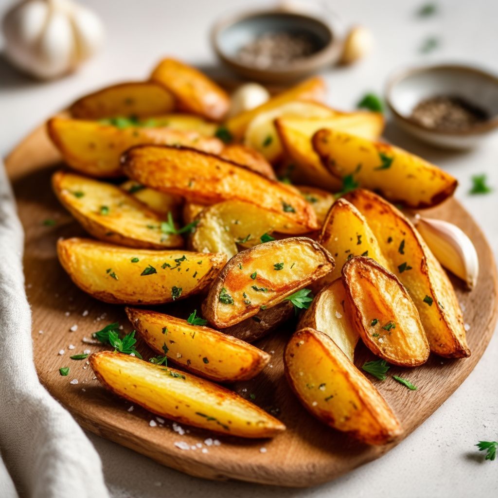 Knusprige Knoblauch-Kräuter Kartoffelspalten