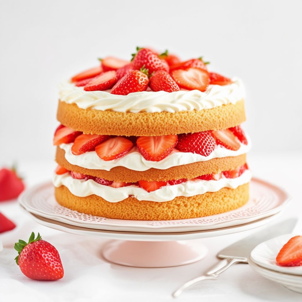 Torta a Strati Classica con Fragole