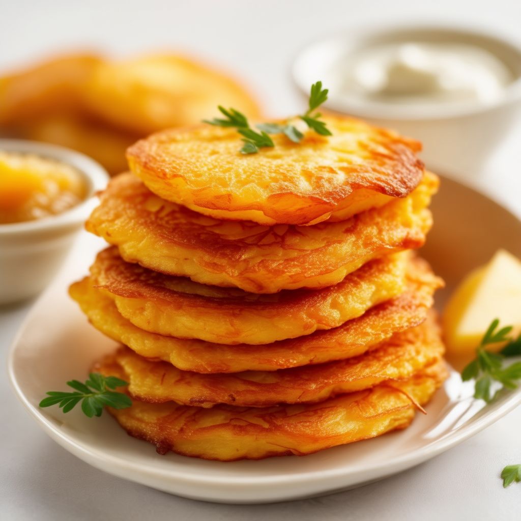 Knusprige goldene Kartoffelpuffer