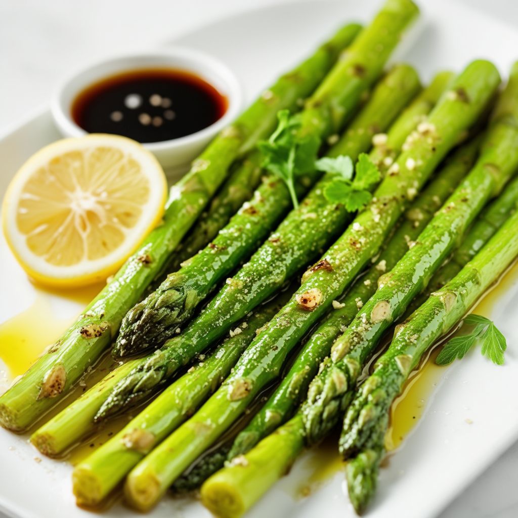 Gegrillter Zitronen-Knoblauch-Spargel