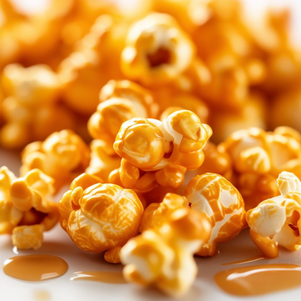 Goldene Karamell-Popcorn-Delikatesse