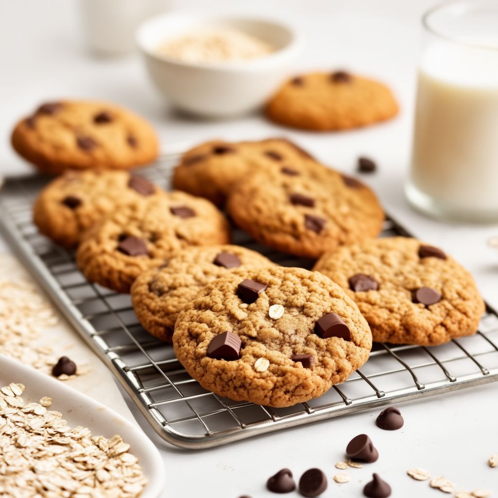 Biscotti Chewy Oatmeal con Gocce di Cioccolato