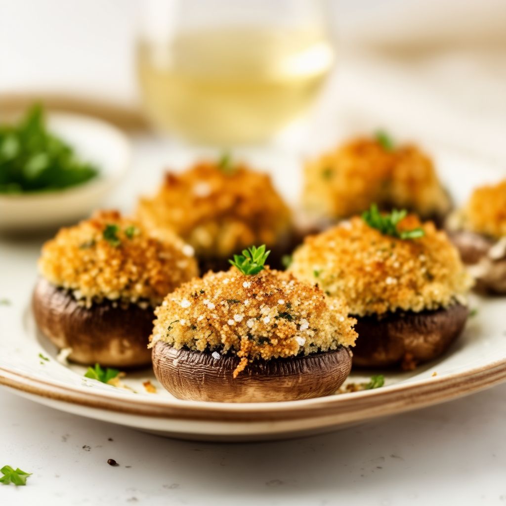 Savory Baked Mushrooms with Herbed Crumbs