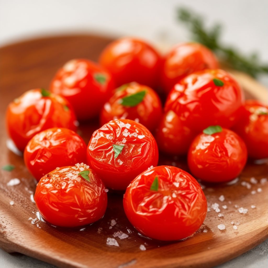 Pomodorini Arrostiti con Topping di Aglio e Erbe