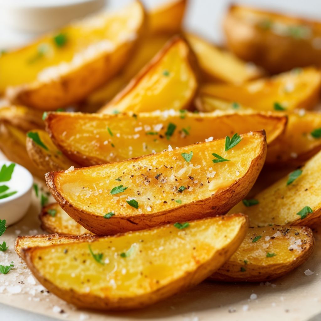 Fette di Patate Croccanti all'Aglio e Erbe