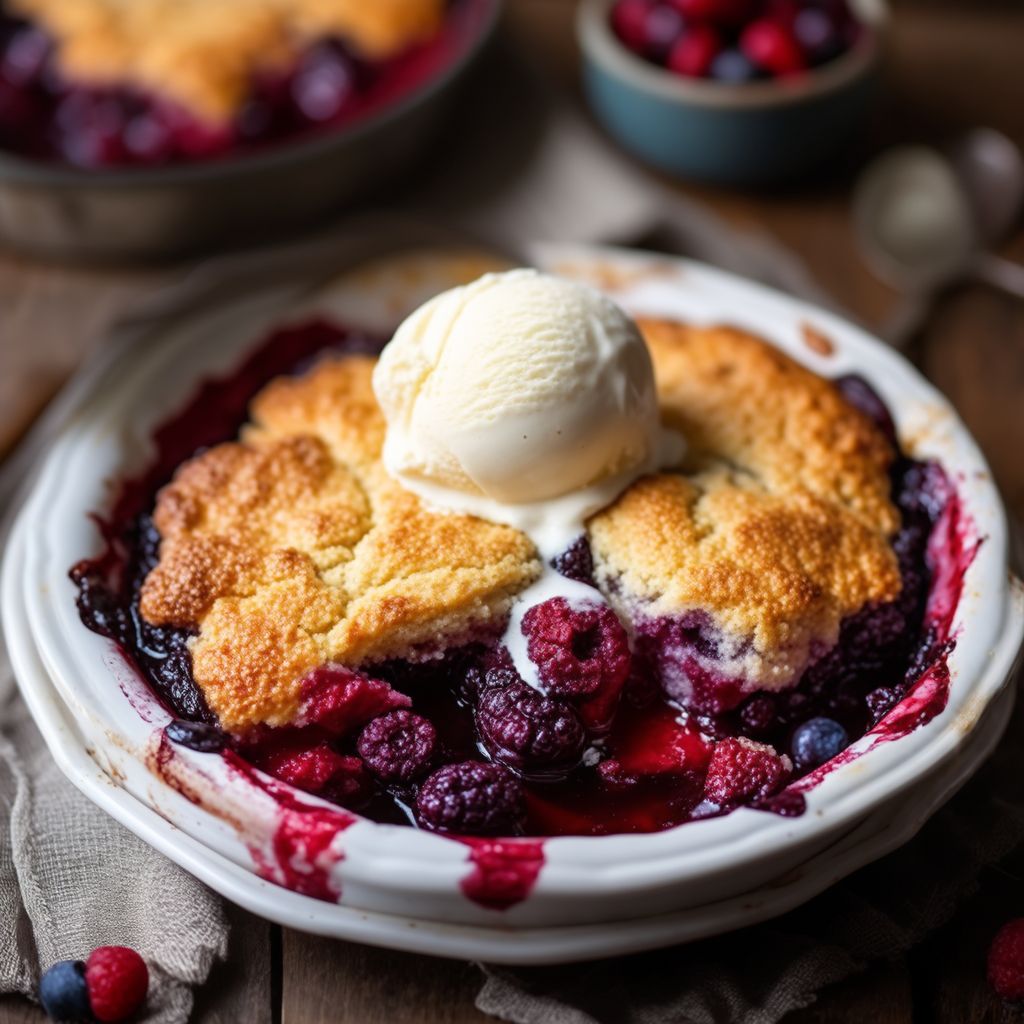 Cobbler Rustico di Frutti di Bosco