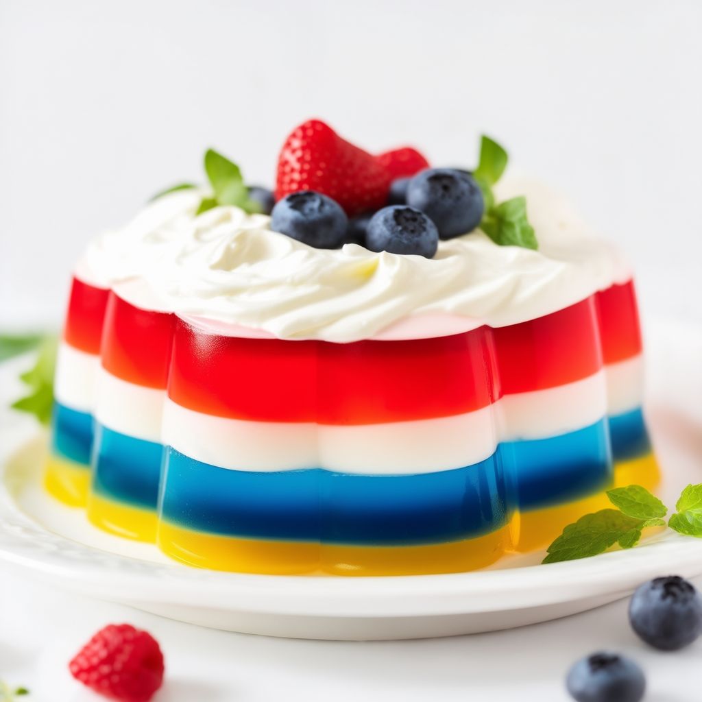 Dessert Gelatinoso Patriottico a Strati