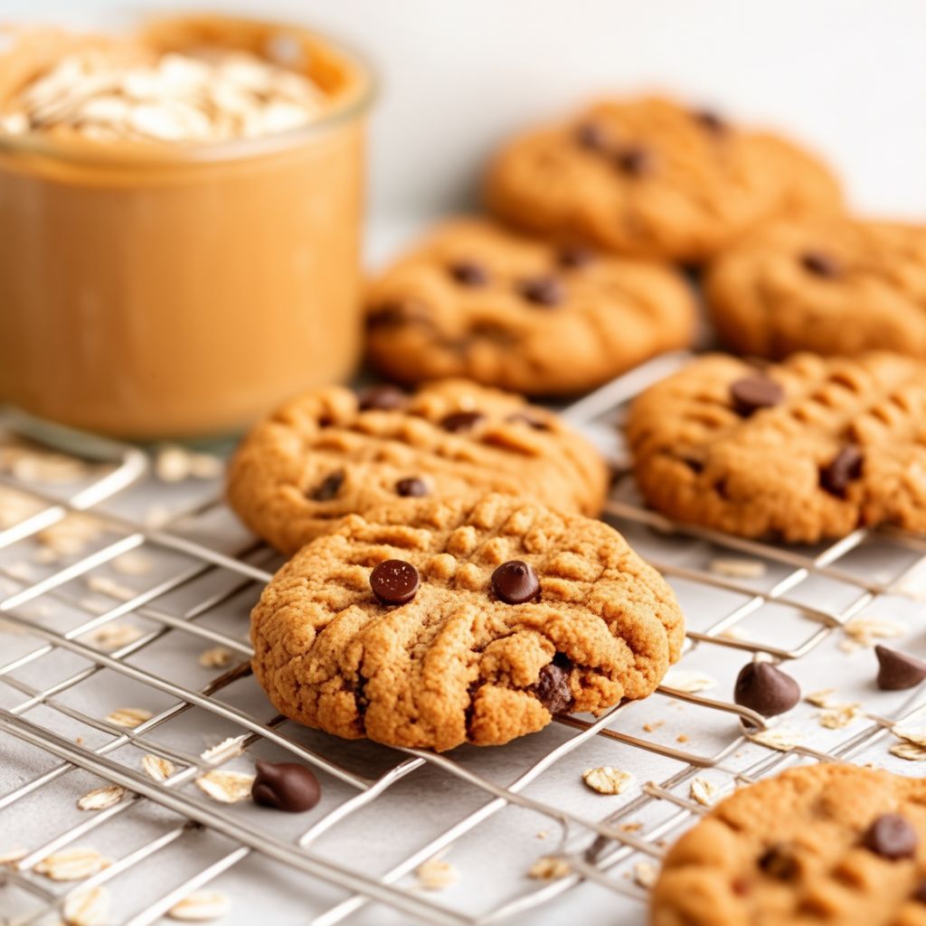 Chewy Peanut Butter Oatmeal Cookies
