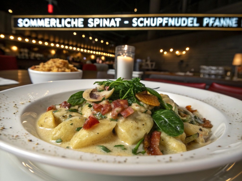Sommerliche Spinat-Schupfnudel-Pfanne