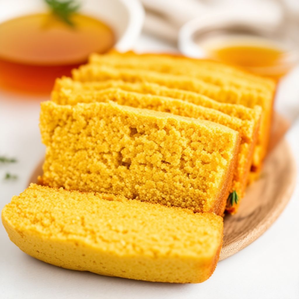Goldene Vegane Maisbrot-Delikatesse