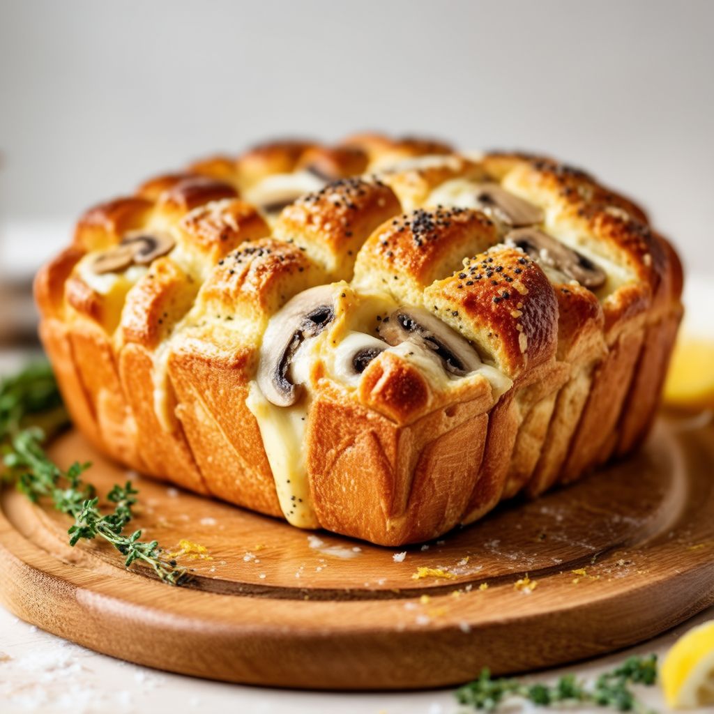 Pane Pull-Apart ai Funghi e Formaggio