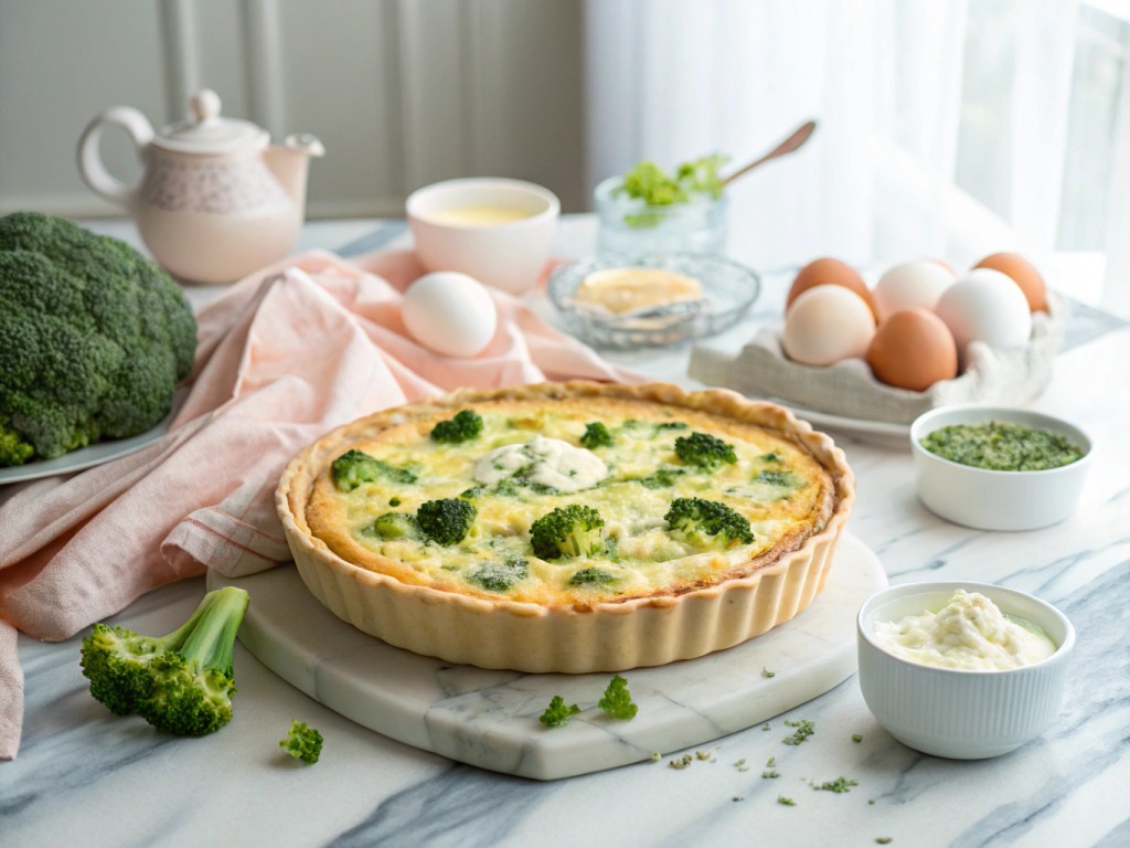 Brokkoli-Quiche ohne Boden