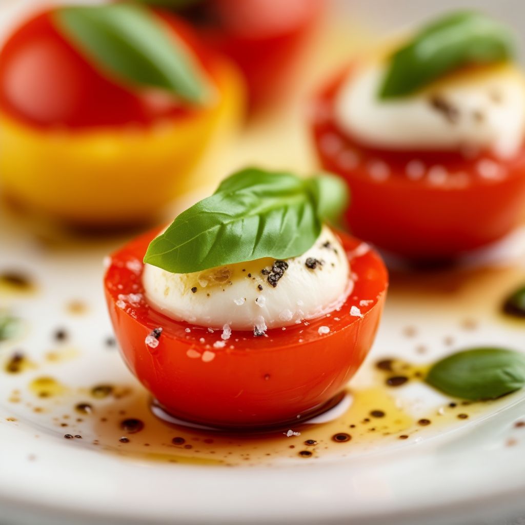 Coppette di Pomodoro, Basilico e Mozzarella