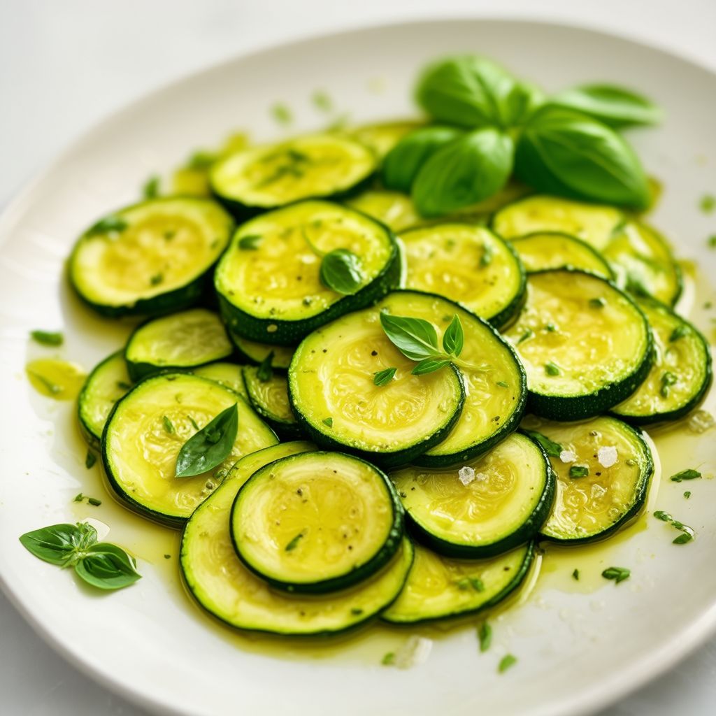 Herbed Marinated Zucchini Slices